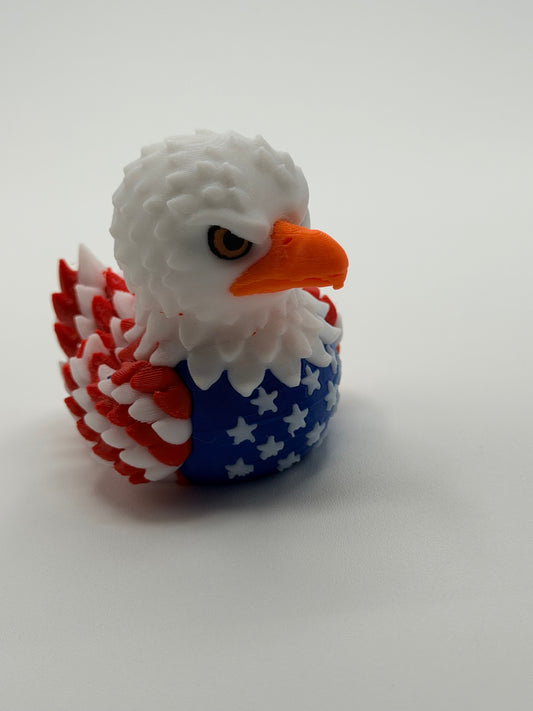 Patriotic Eagle Duck – Red White and Blue - Fully 3D Printed