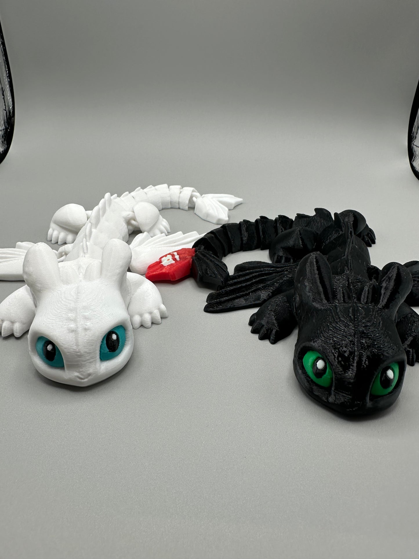 Toothless & Light Fury Dragons – 3D Printed Articulated Collectibles | How to Train Your Dragon Movie Figures | Flexi Fantasy Toys