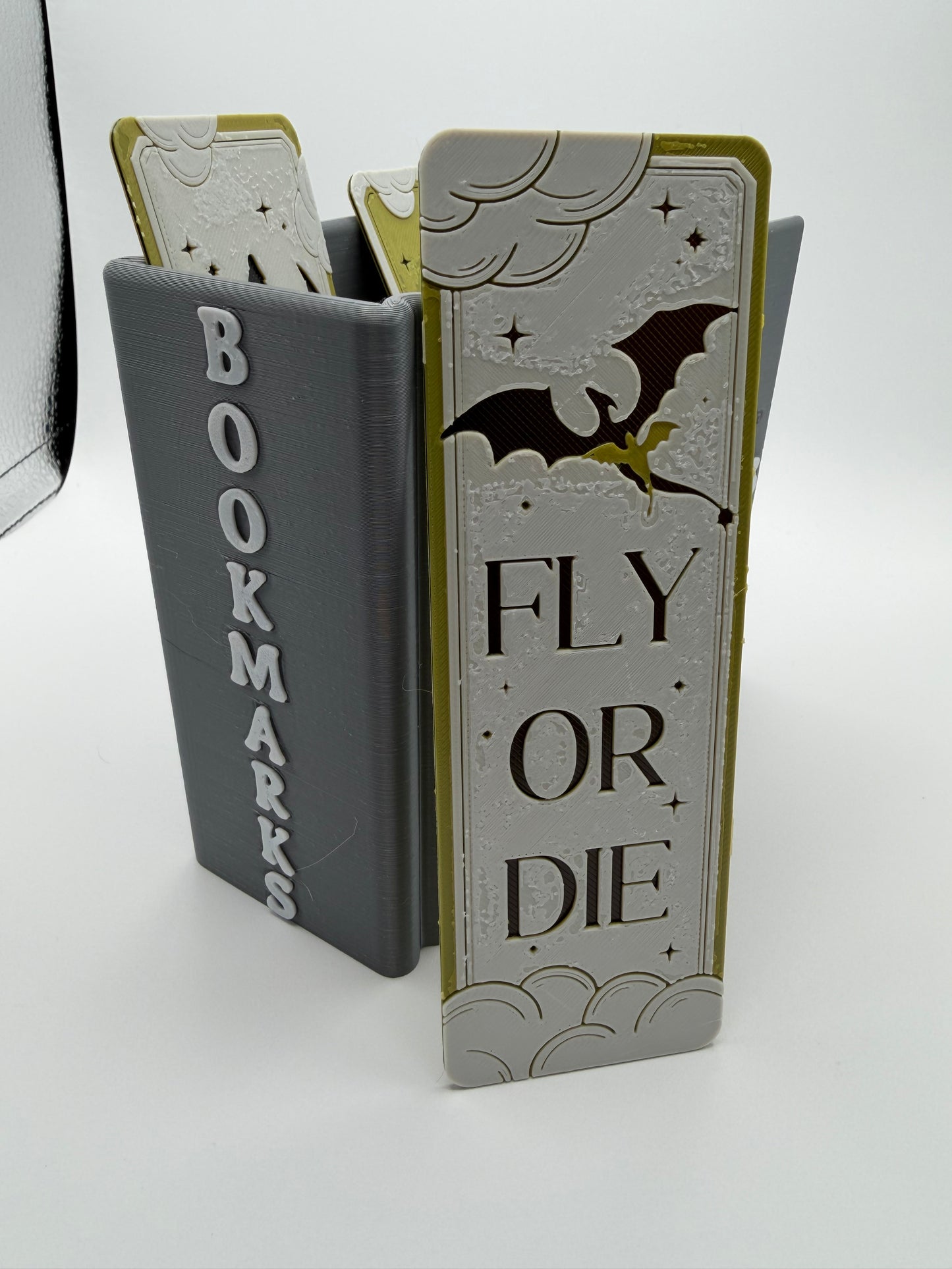 Fantasy Dragon Bookmark Set (3-Piece) | Backlit Dragon Silhouette
