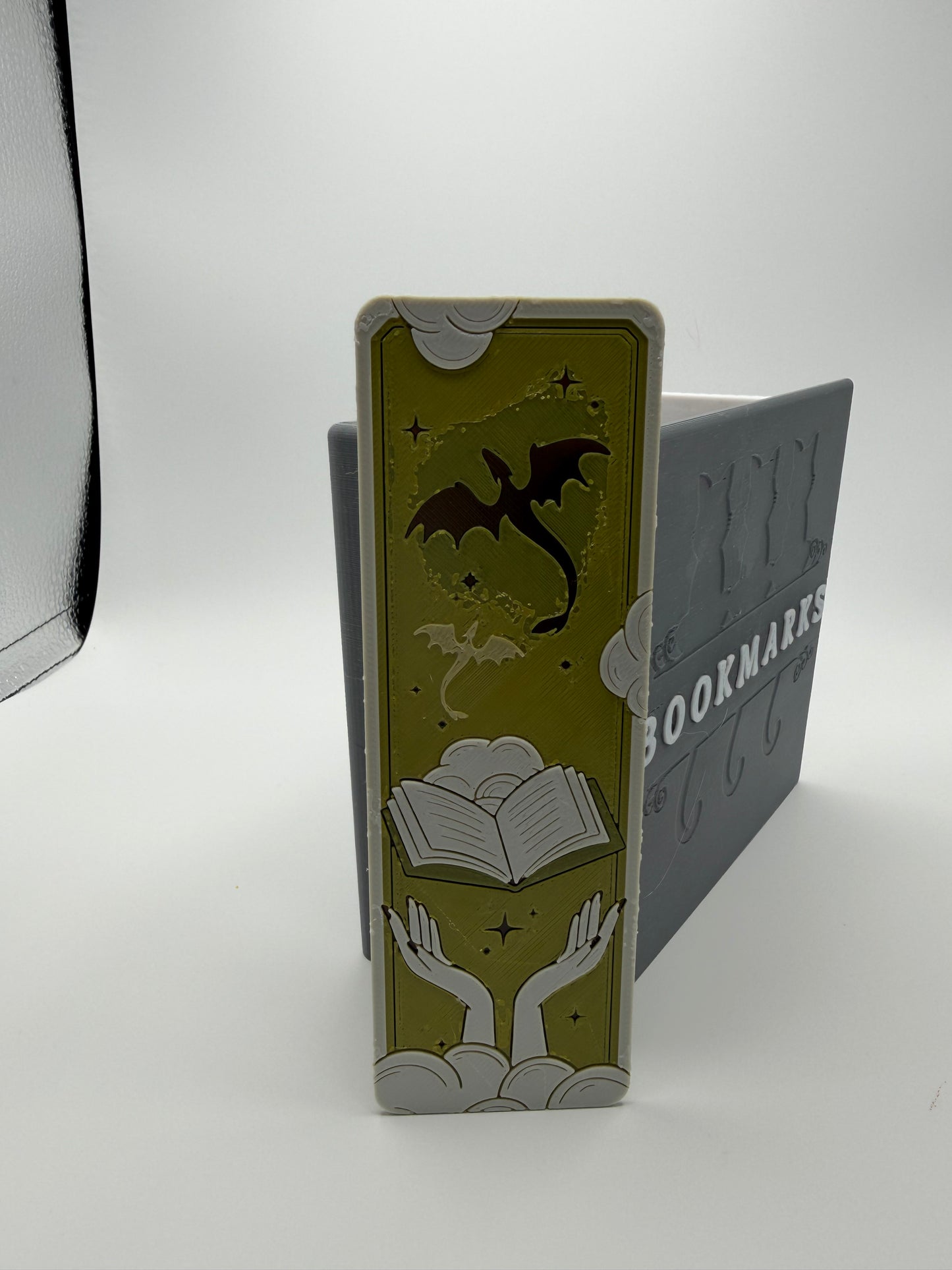 Fantasy Dragon Bookmark Set (3-Piece) | Backlit Dragon Silhouette