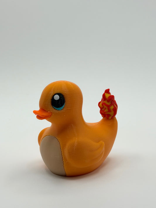 Flame Hatchling Duck – 3D Printed Fire Duck Collectible