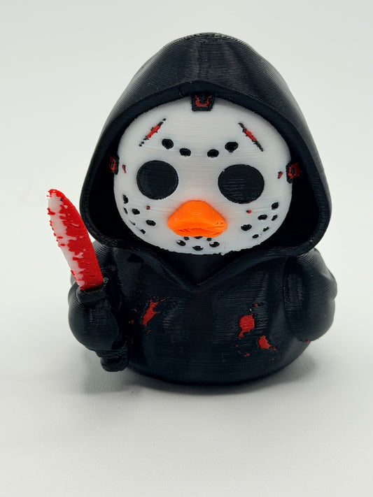 Horror Car Accessory, Hooded Mask Duck, Goth Dashboard Decor, Spooky Fan Gift