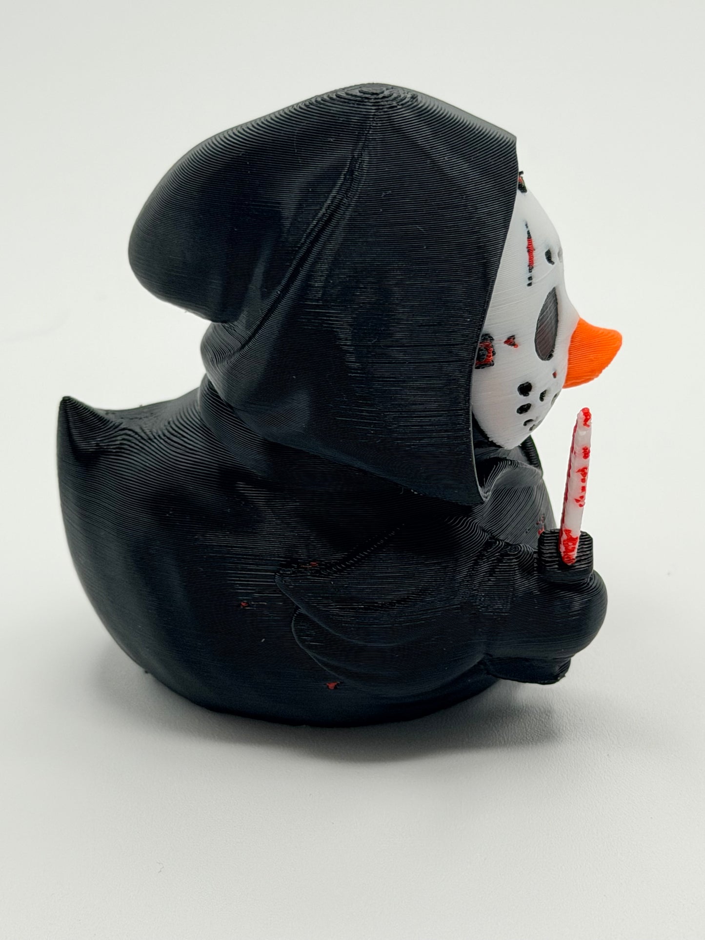 Horror Car Accessory, Hooded Mask Duck, Goth Dashboard Decor, Spooky Fan Gift