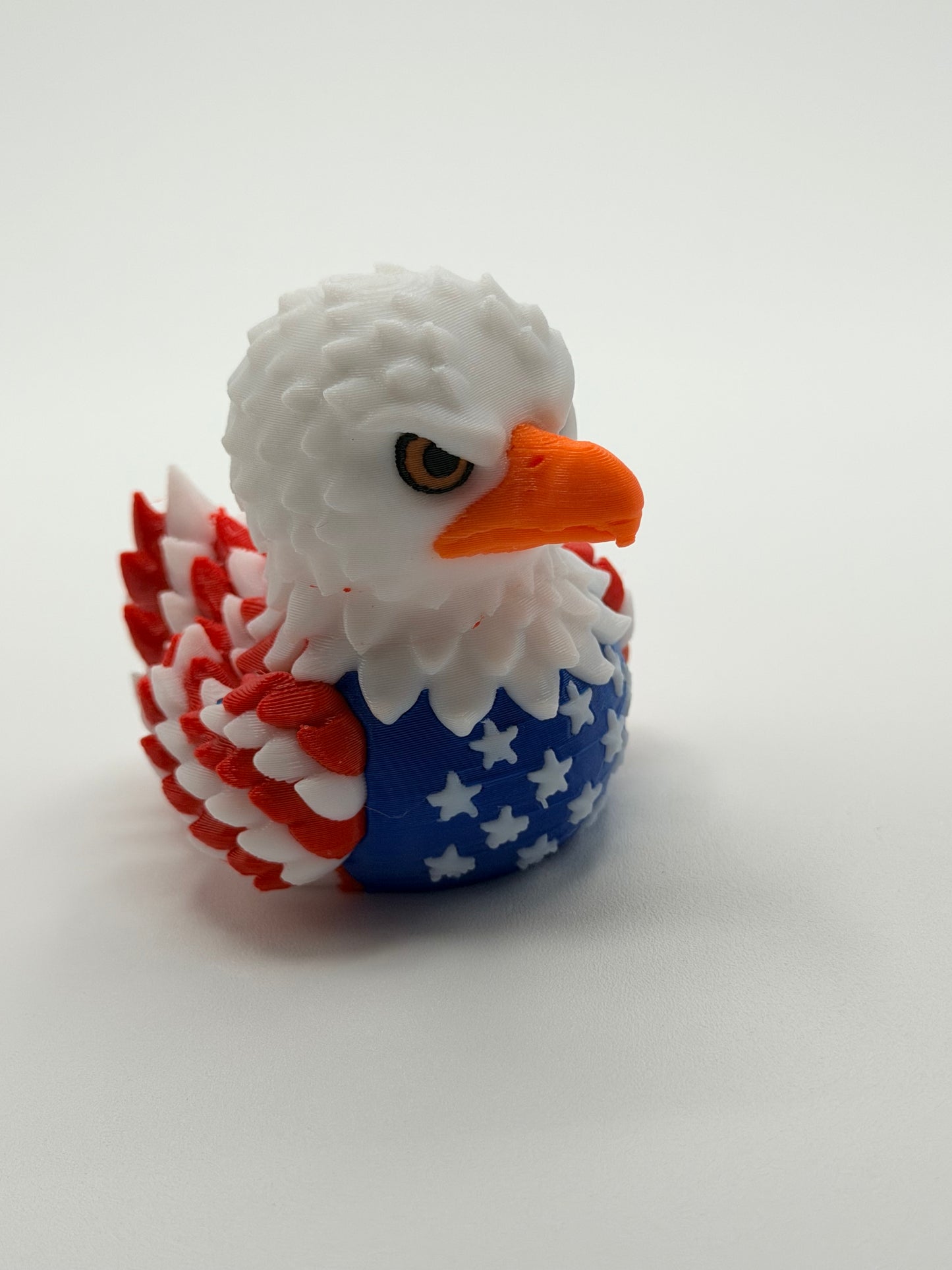 Patriotic Eagle Duck – Red White and Blue - Fully 3D Printed