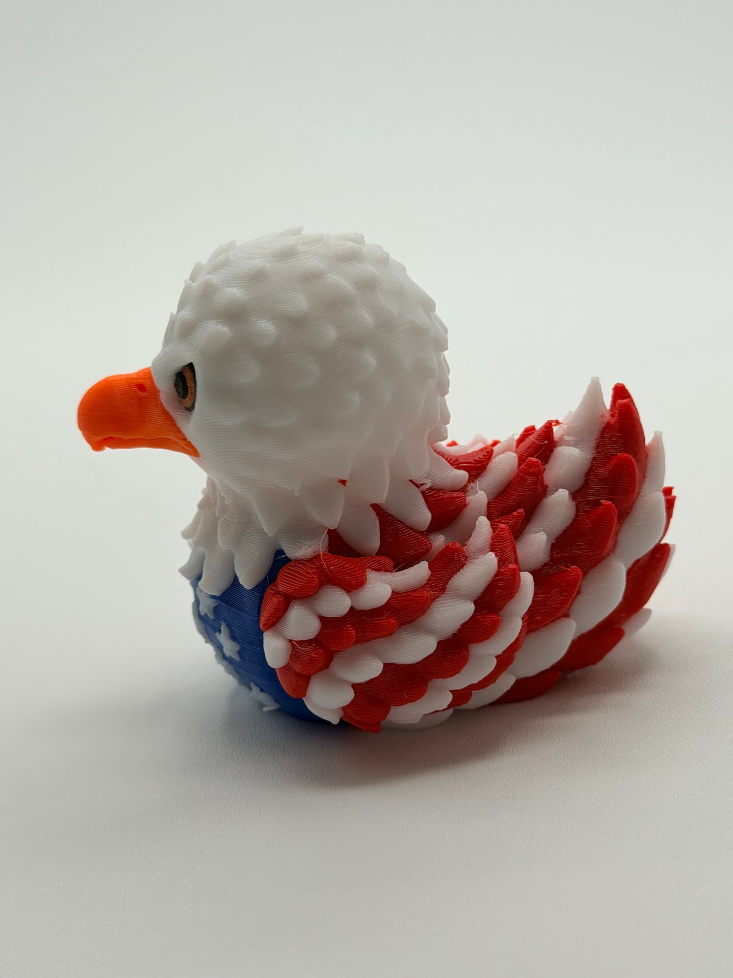 Patriotic Eagle Duck – Red White and Blue - Fully 3D Printed