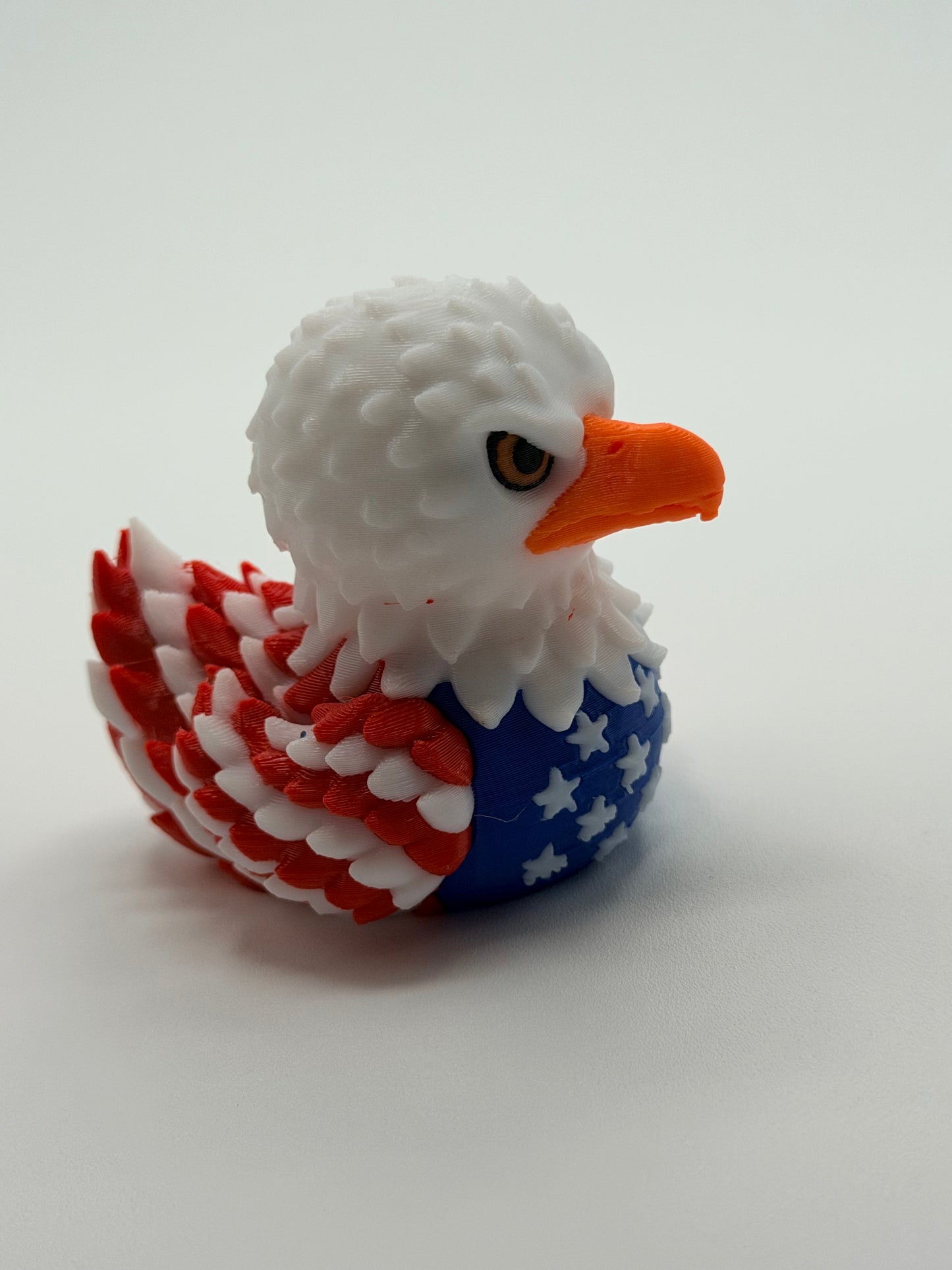 Patriotic Eagle Duck – Red White and Blue - Fully 3D Printed
