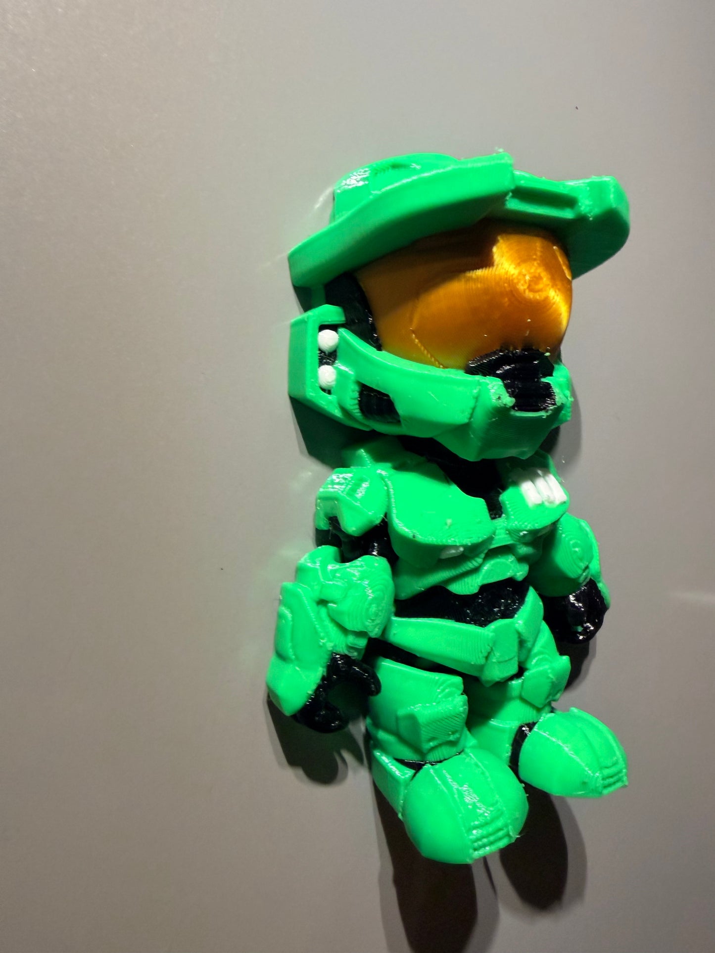 Green Armored Space Soldier Flexi Magnet – Articulated 3D Printed Figure