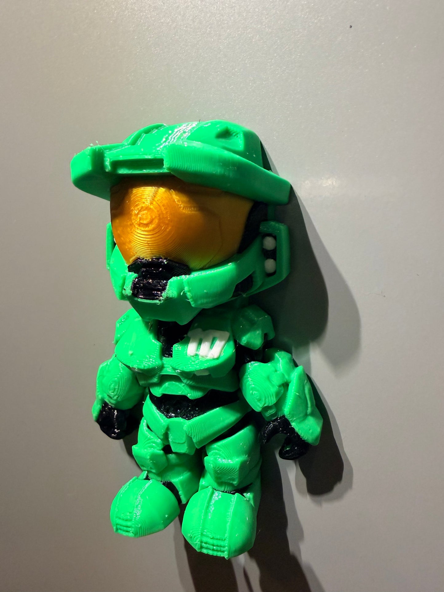 Green Armored Space Soldier Flexi Magnet – Articulated 3D Printed Figure