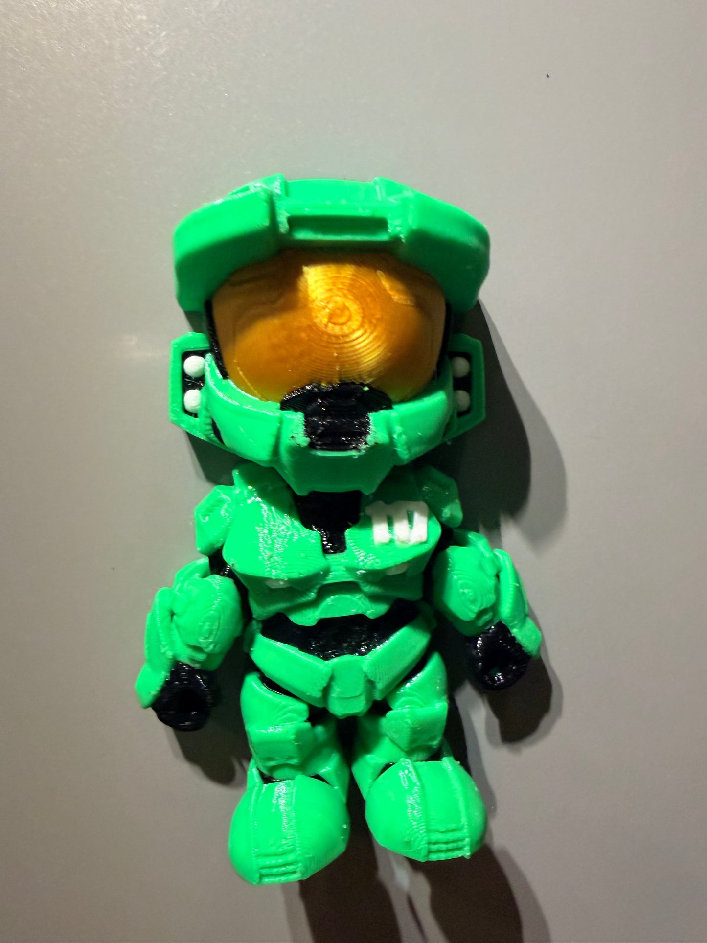Green Armored Space Soldier Flexi Magnet – Articulated 3D Printed Figure