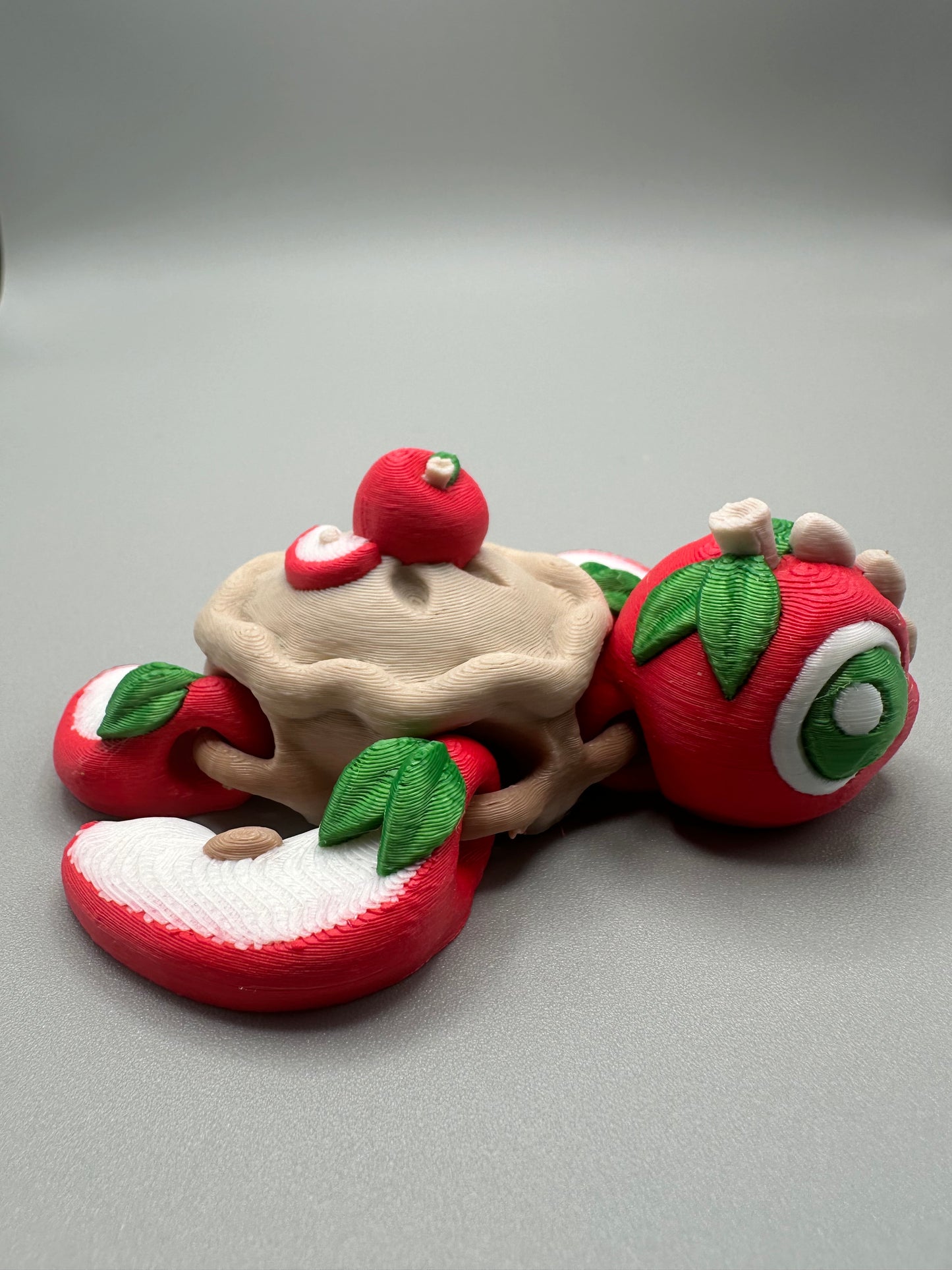 Cute Thanksgiving turtle collectible inspired by apple pie, printed in PLA for indoor decor