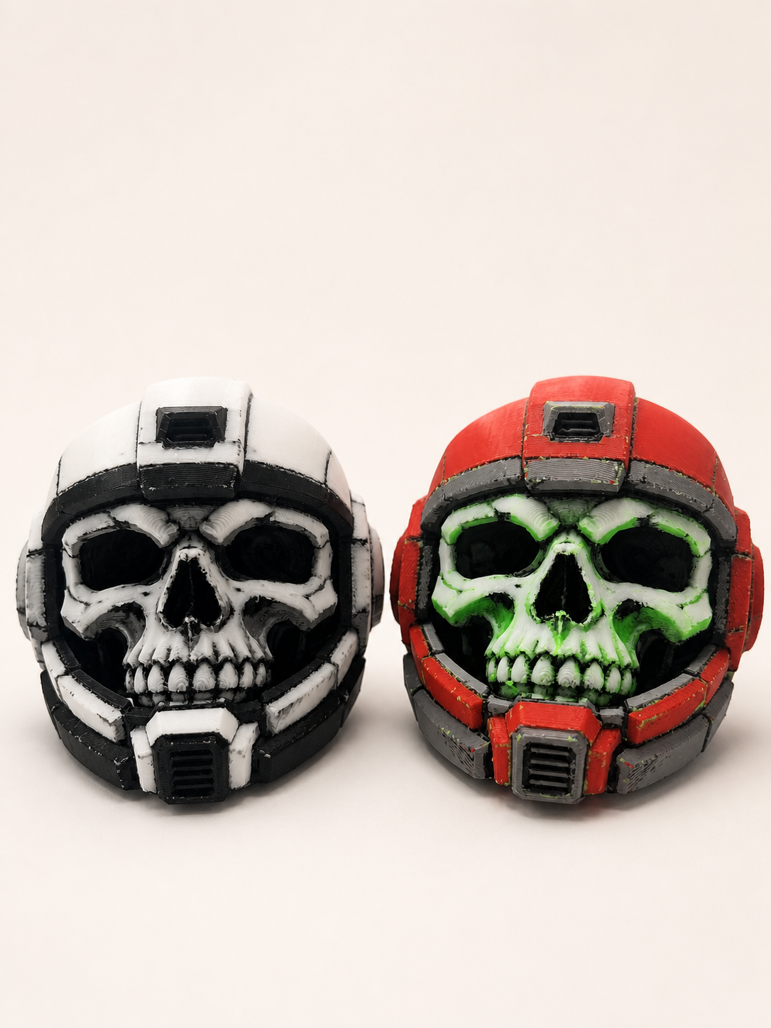 Ghost Helm Sentinel Skull Wall and Shelf Decor - Fully 3d printed