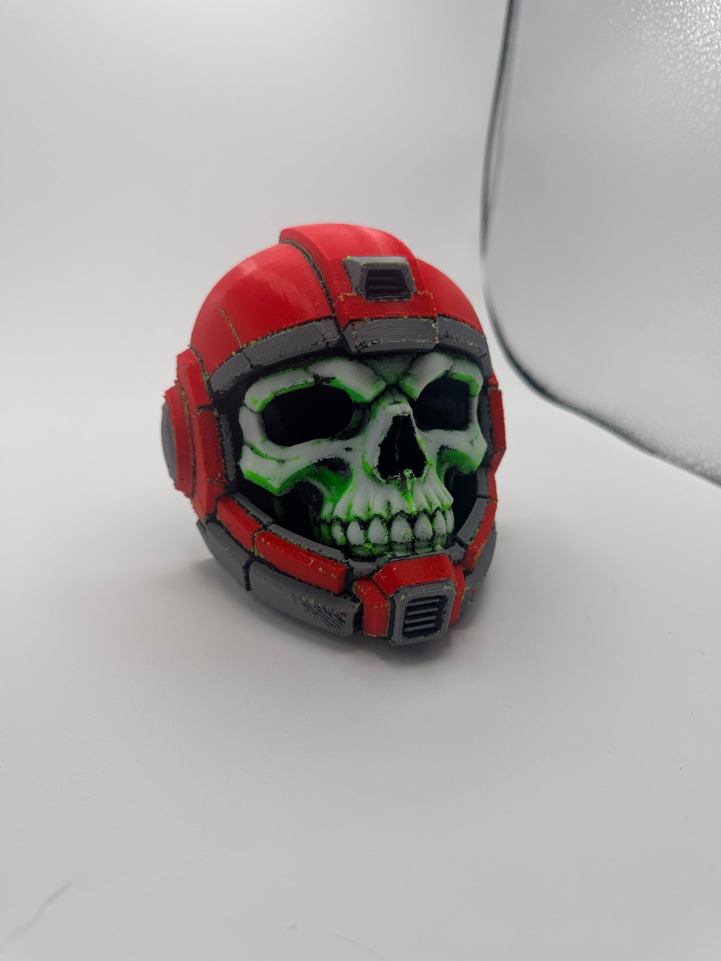 Ghost Helm Sentinel Skull Wall and Shelf Decor - Fully 3d printed