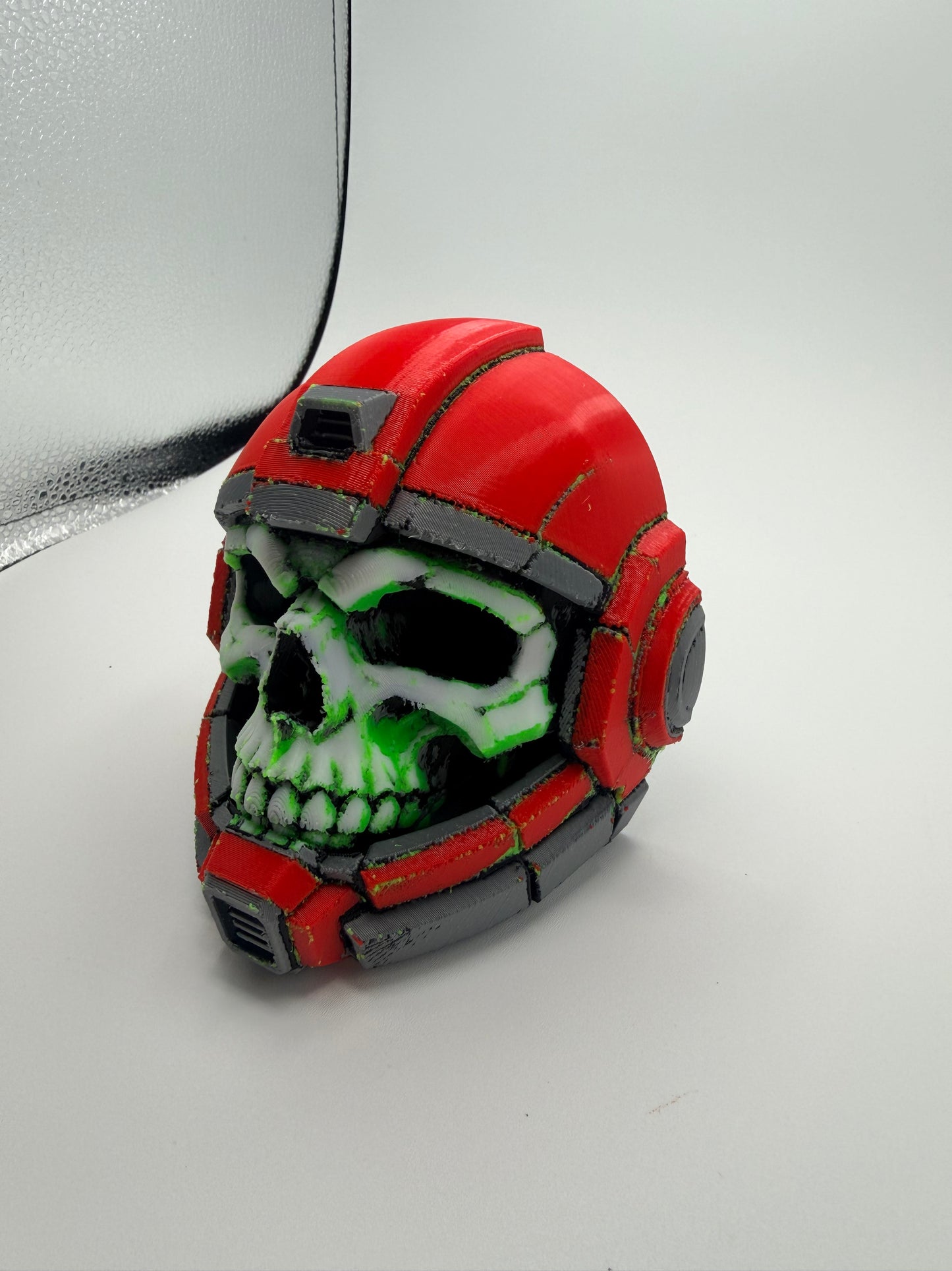 Ghost Helm Sentinel Skull Wall and Shelf Decor - Fully 3d printed
