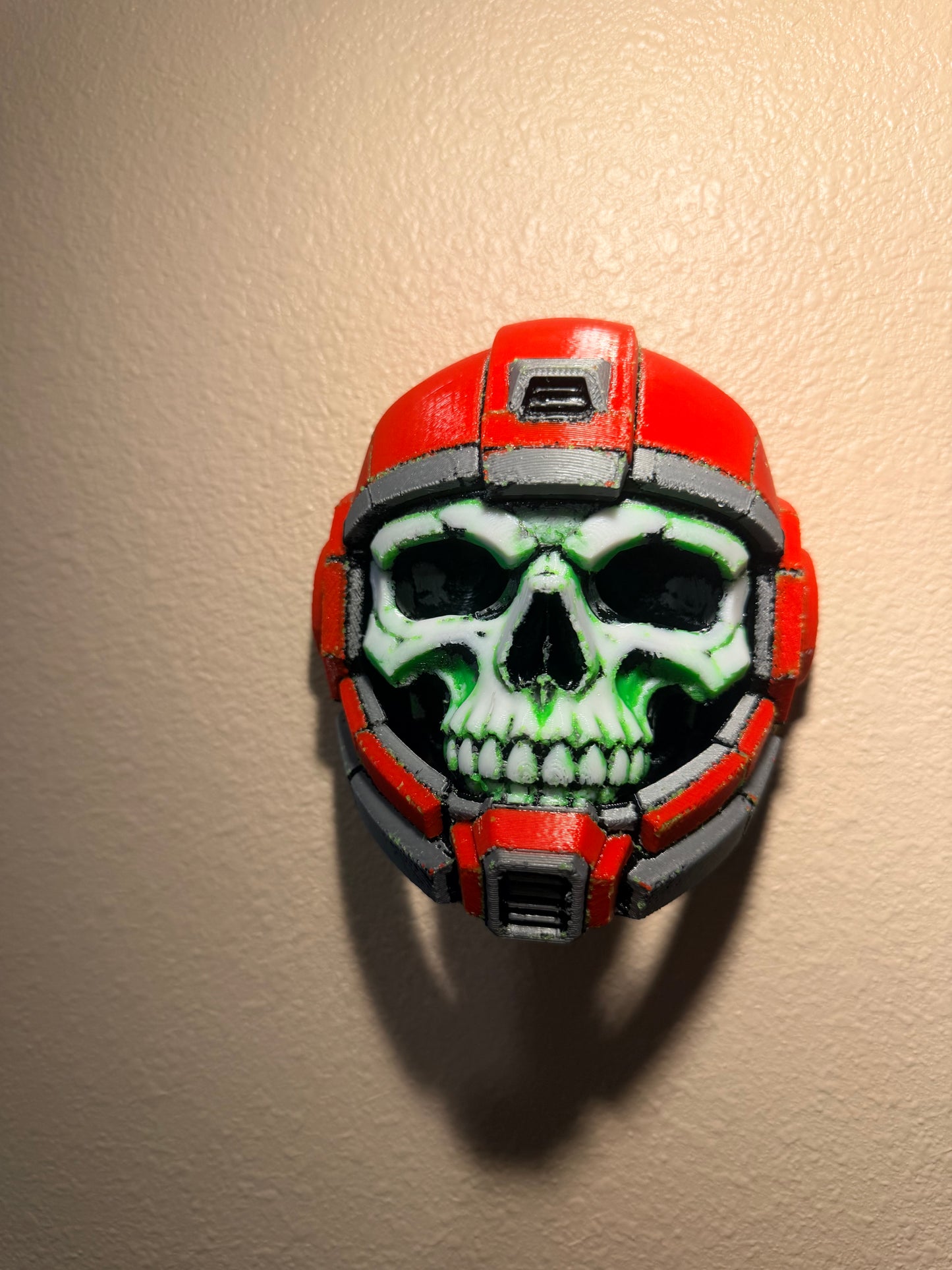Ghost Helm Sentinel Skull Wall and Shelf Decor - Fully 3d printed
