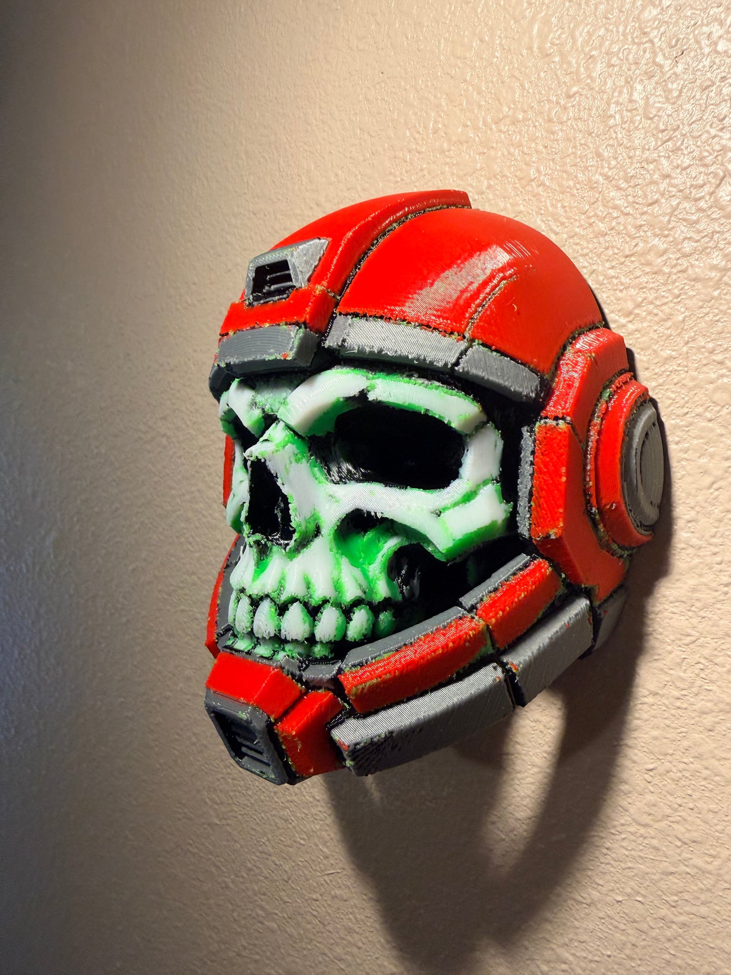 Ghost Helm Sentinel Skull Wall and Shelf Decor - Fully 3d printed