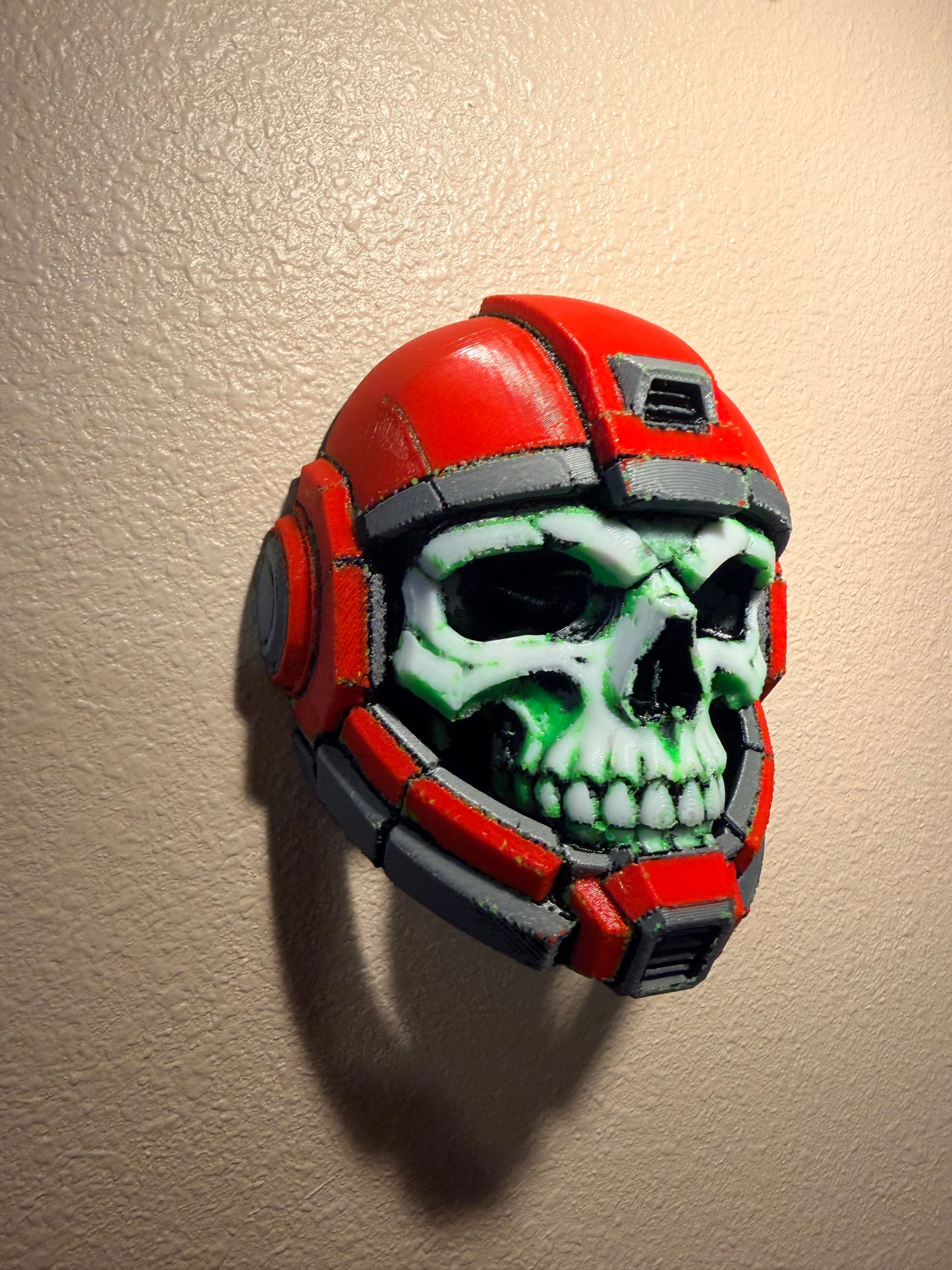 Ghost Helm Sentinel Skull Wall and Shelf Decor - Fully 3d printed