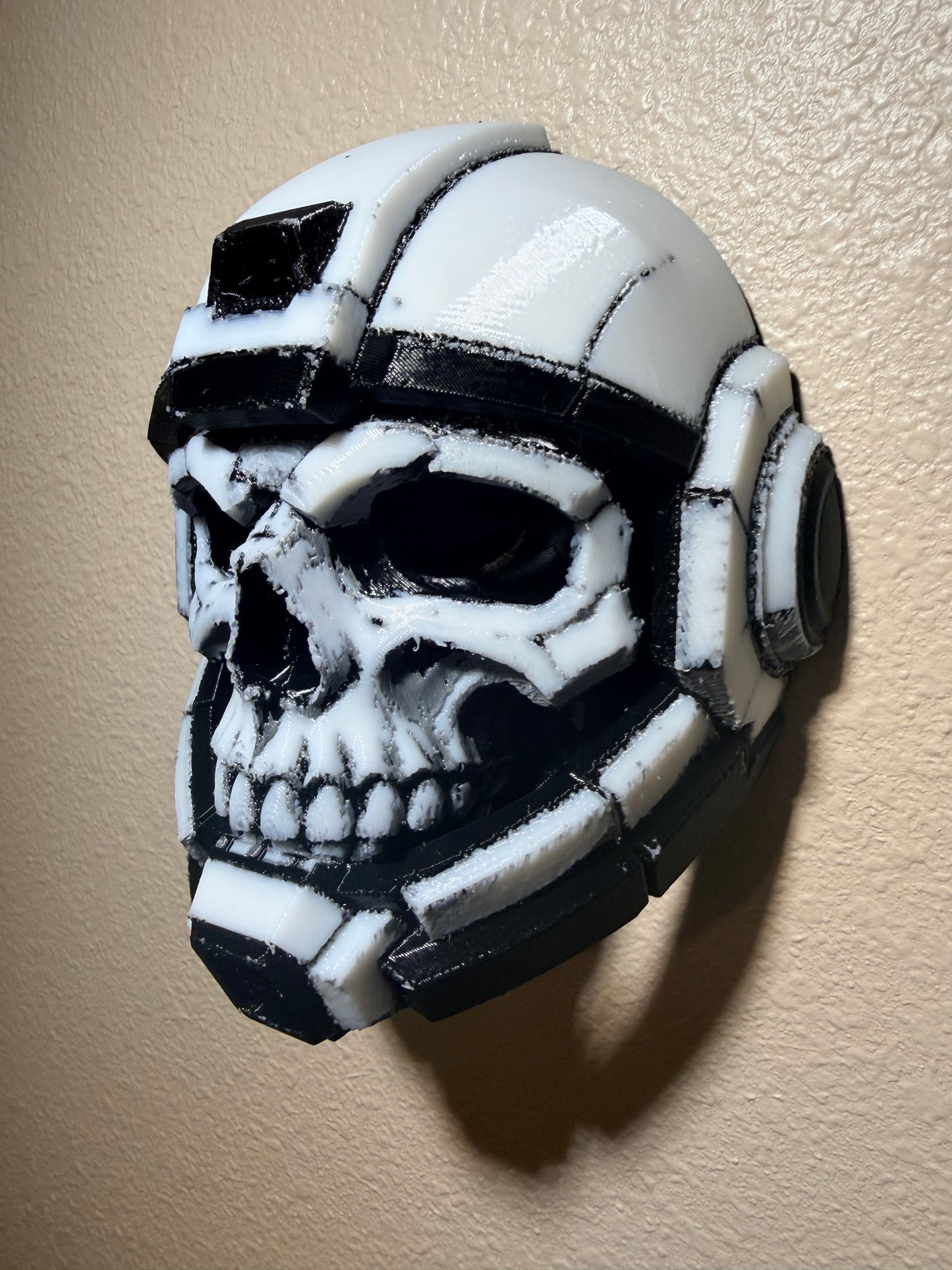 Ghost Helm Sentinel Skull Wall and Shelf Decor - Fully 3d printed