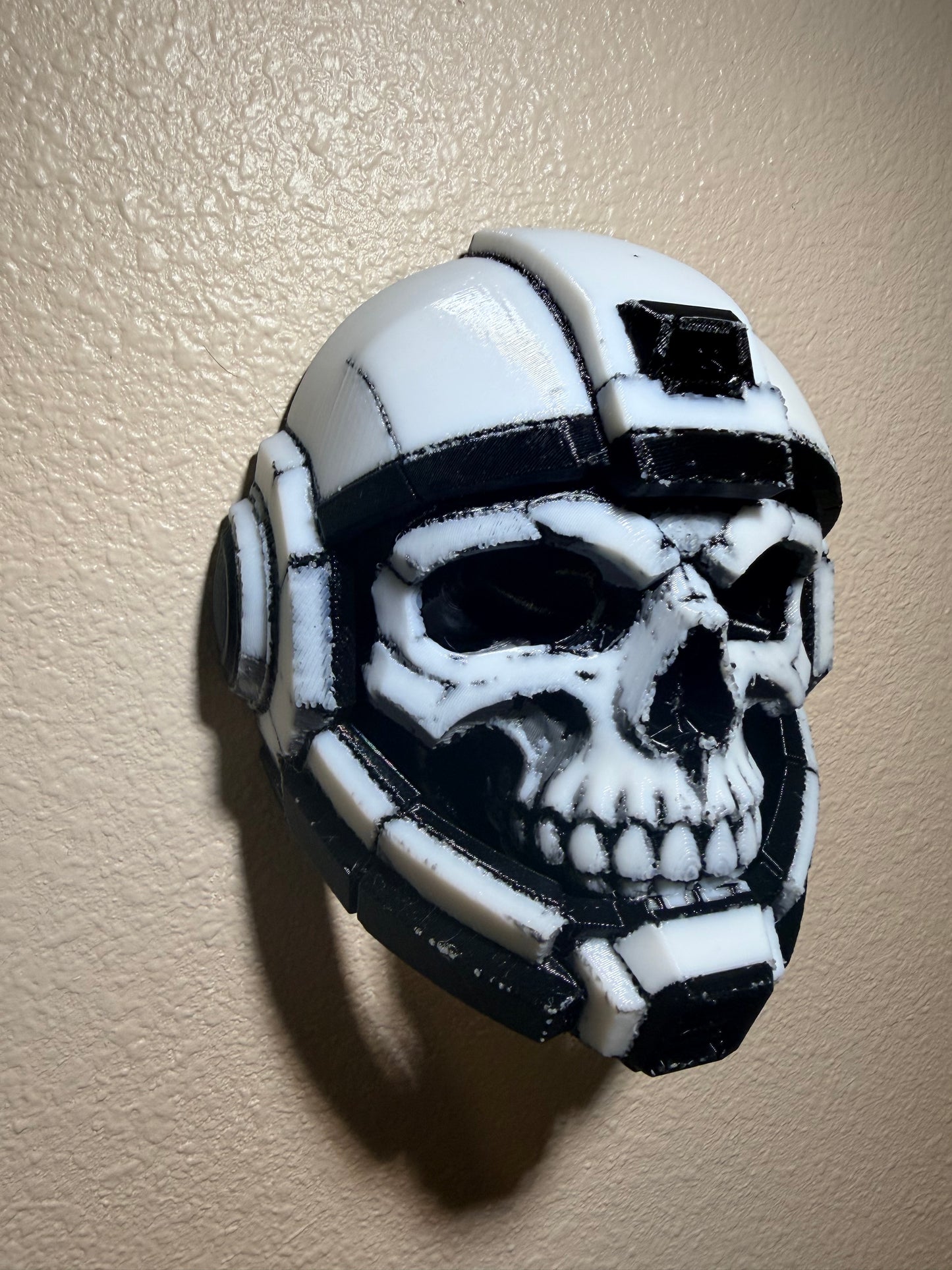 Ghost Helm Sentinel Skull Wall and Shelf Decor - Fully 3d printed