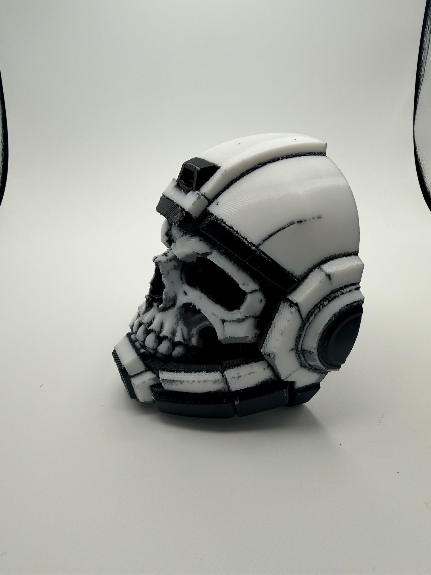 Ghost Helm Sentinel Skull Wall and Shelf Decor - Fully 3d printed