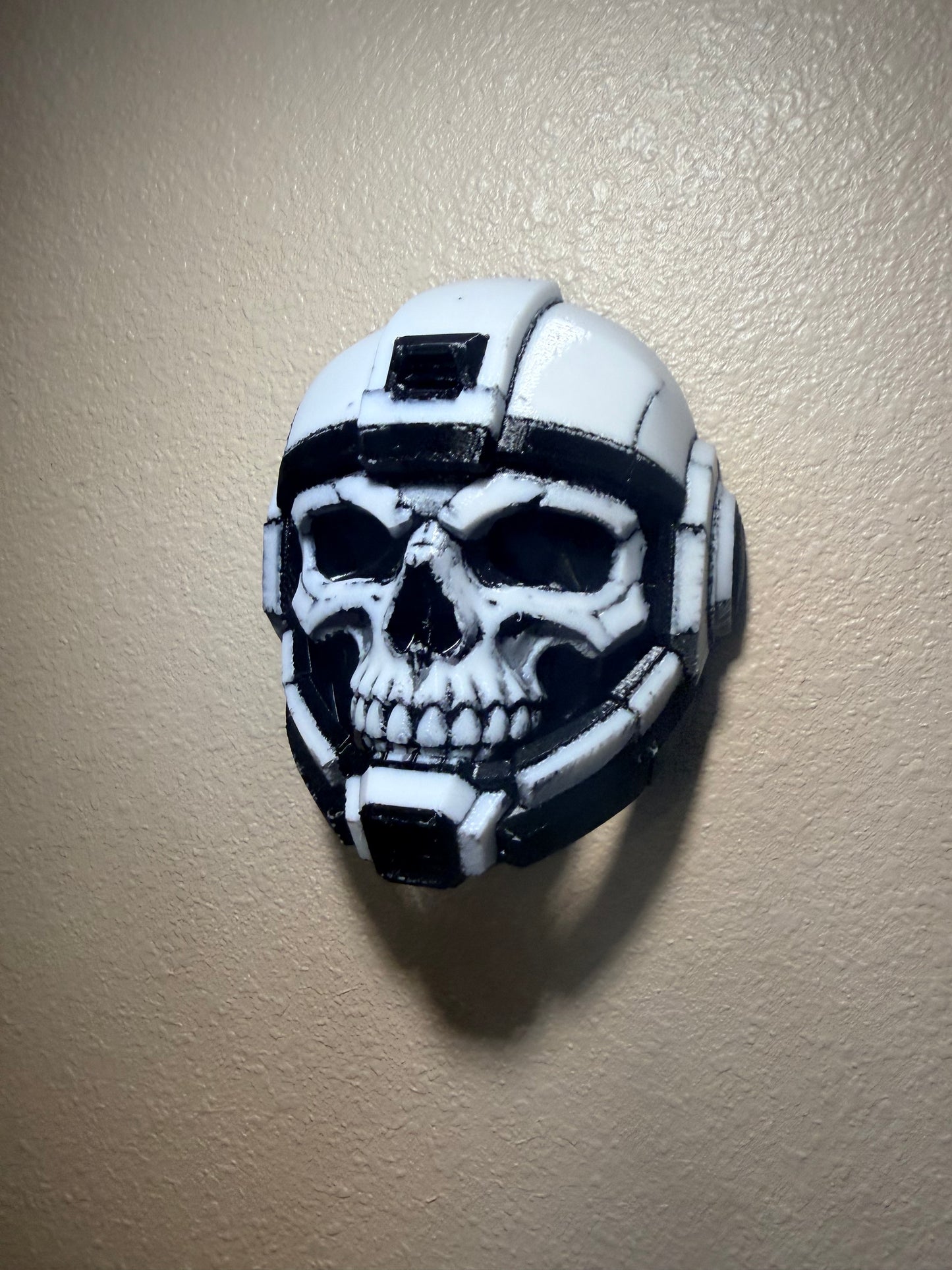 Ghost Helm Sentinel Skull Wall and Shelf Decor - Fully 3d printed