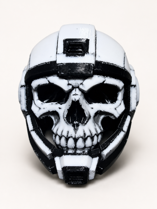 Ghost Helm Sentinel Skull Wall and Shelf Decor - Fully 3d printed